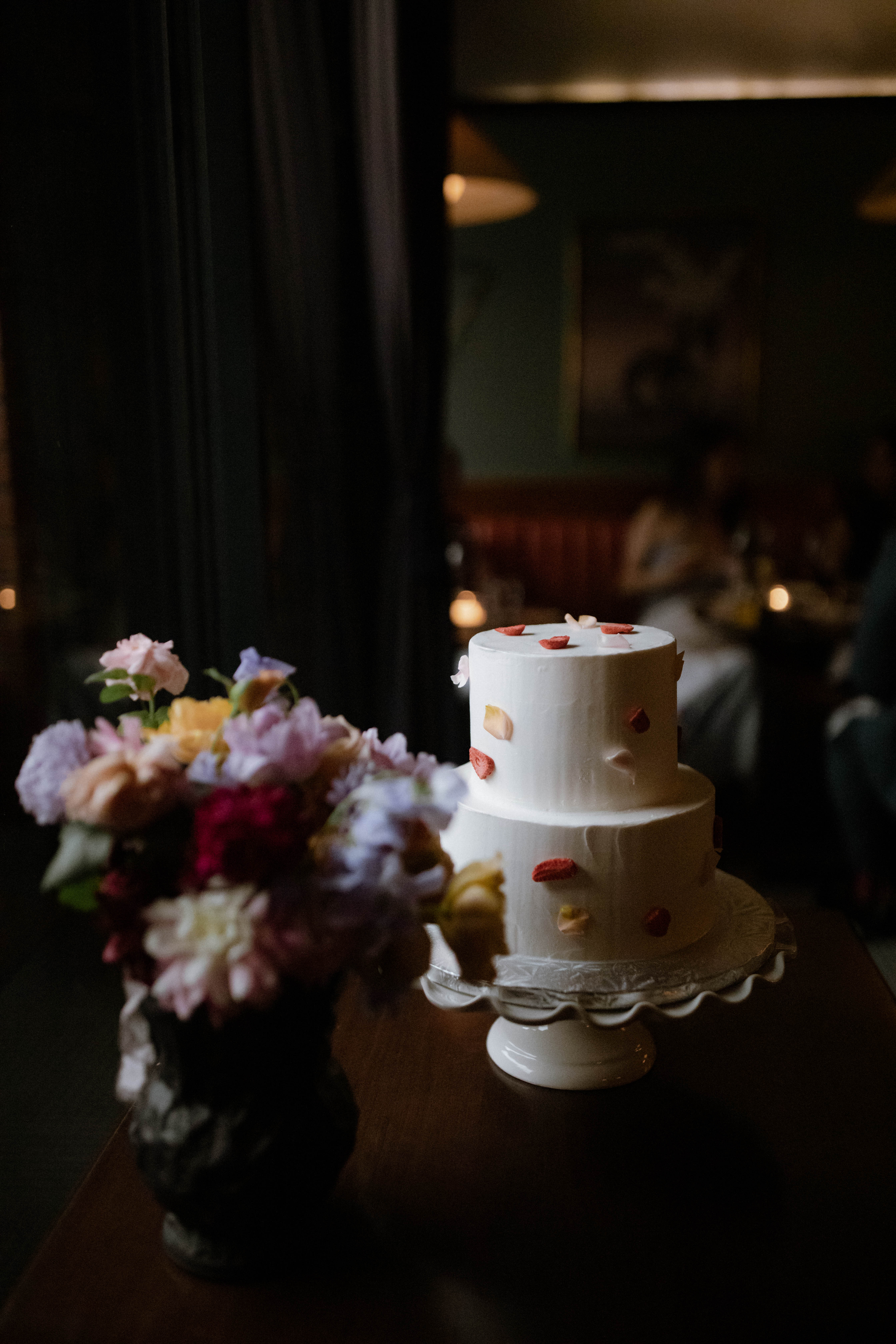 A wedding cake designed and baked by Level V Bakery